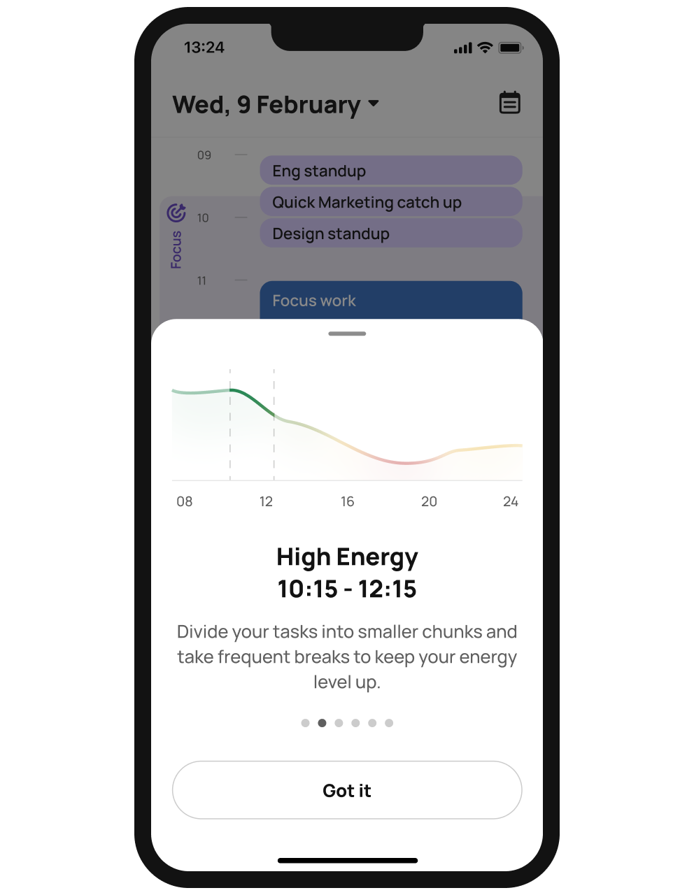 Screenshot Paced App