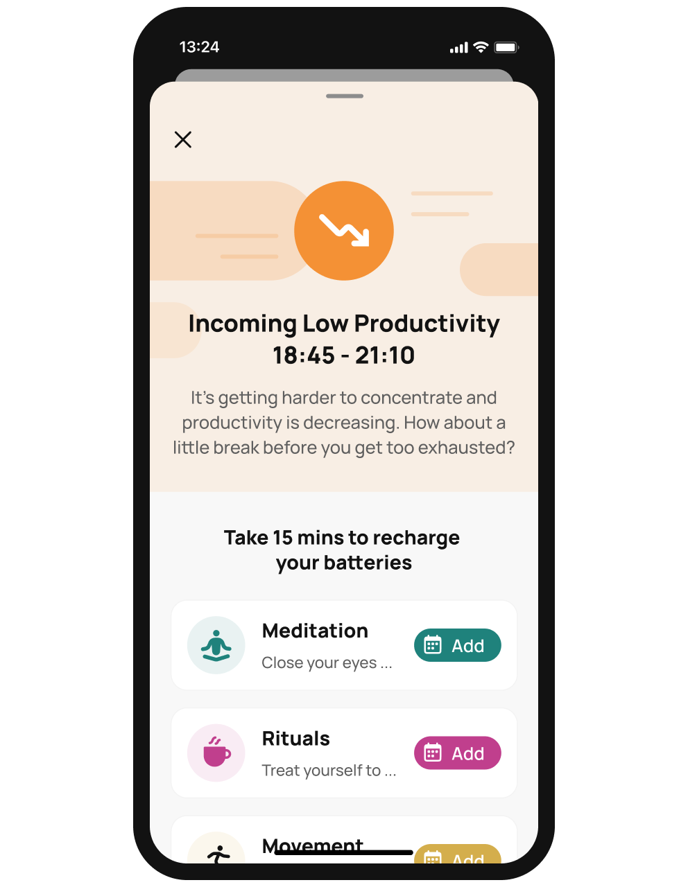 Screenshot Paced App